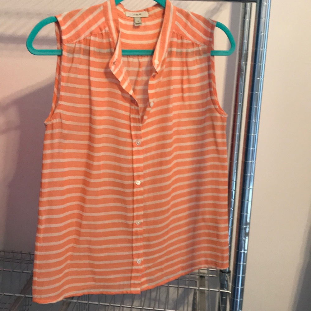 J. Crew button down sleeveless top